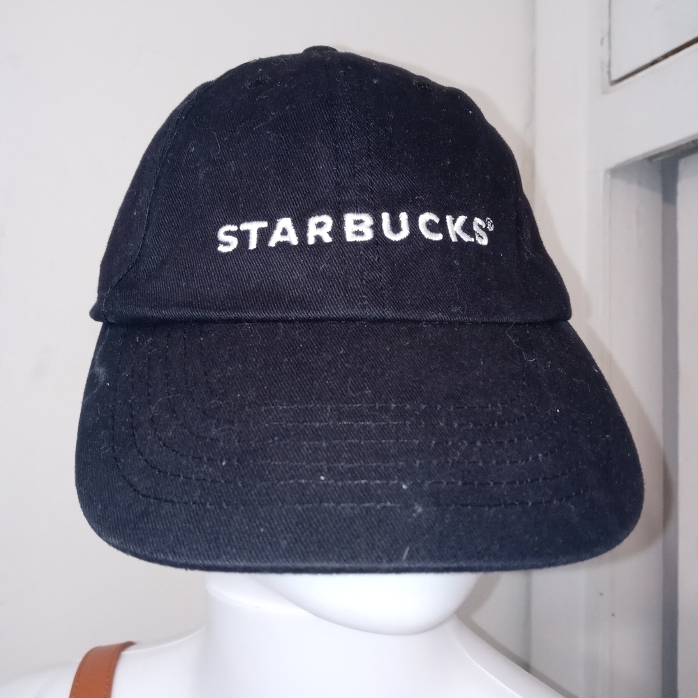 Starbucks embroidered black adjustable unisex cap 100% cotton